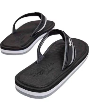 PEPE JEANS CHANCLAS WEST BASIC PMS70156 PARA HOMBRE NEGRO