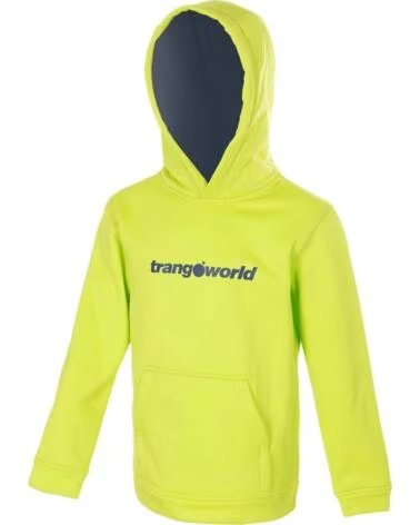 TRANGOWORLD FELPA CON CAPPUCCIO PC005486-5KD PER BAMBINI VERDE