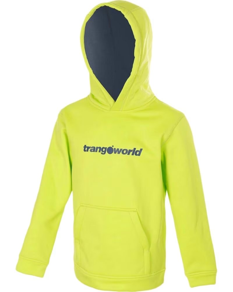 TRANGOWORLD FELPA CON CAPPUCCIO PC005486-5KD PER BAMBINI VERDE