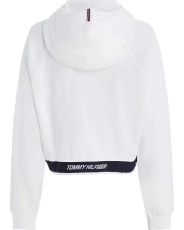 TOMMY HILFIGER SWEATSHIRT COM CAPUZ FEMININA S10S101703-YCF BLANCO