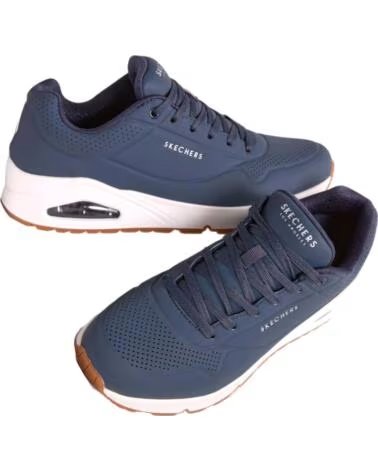 SKECHERS UNO STAND ON AIR 52458-NVY SNEAKERS AZUL