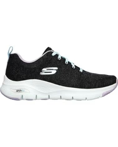 TÊNIS SKECHERS ARCH FIT COMFY WAVE 149414BKLV NEGRO