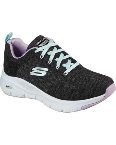 TÊNIS SKECHERS ARCH FIT COMFY WAVE 149414BKLV NEGRO