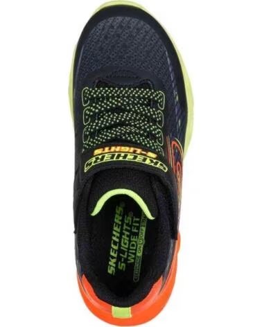 SKECHERS SNEAKERS S-LIGHTS 400604LBKMT PER BAMBINI MULTICOLOR