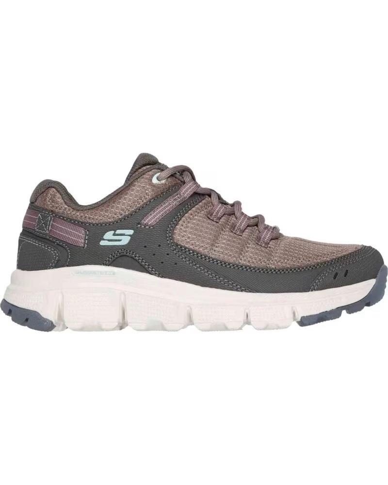 SKECHERS SNEAKERS 180271BRMT MARRONE DONNA BROWN SYNTHETIC-TEXTILE-MULTI TRIM