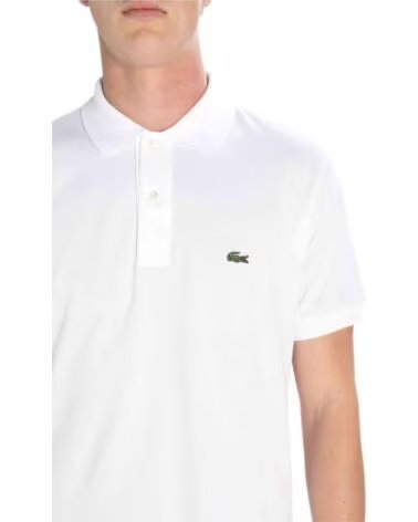 LACOSTE POLO L1212 À MANCHES COURTES - BLANC BLANCO