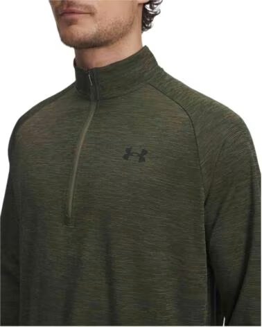 UNDER ARMOUR FELPA 1382797-390 CON MEZZA ZIP VERDE