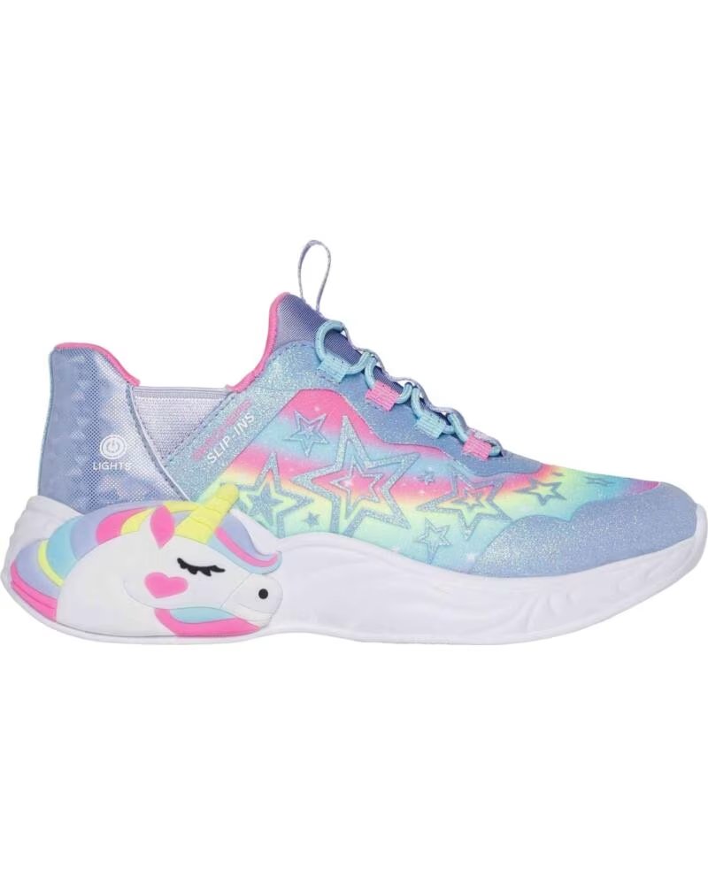 SKECHERS ZAPATILLAS 302296LLVMT EN MULTICOLOR PARA NINAS LAVENDER SPARKLE SYNTHETIC-MULTI TRIM