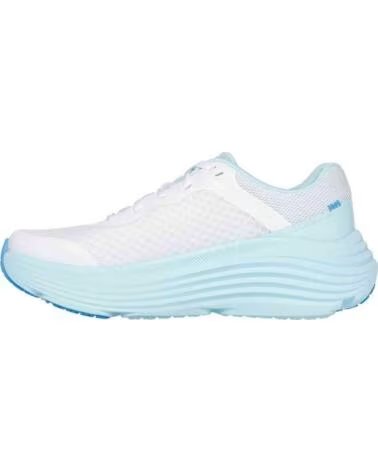 SKECHERS SCARPE DA DONNA 129470-WLB MAX CUSHIONING WHITE SYNTHETIC-LIGHT BLUE TRIM