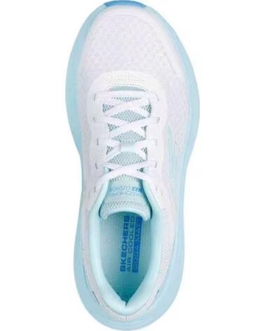 SKECHERS SCARPE DA DONNA 129470-WLB MAX CUSHIONING WHITE SYNTHETIC-LIGHT BLUE TRIM