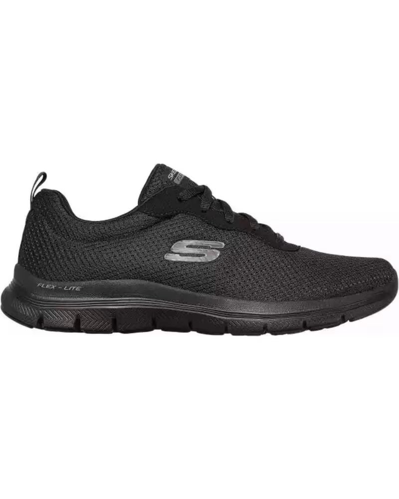 SKECHERS SNEAKERS 149303-BBK DA DONNA BLACK MESH-TRIM