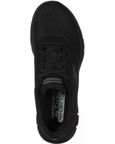 SKECHERS SNEAKERS 149303-BBK DA DONNA BLACK MESH-TRIM