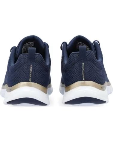 SKECHERS ZAPATILLAS 149303-NVGD NAVY MESH CON DETALLES DORADOS PARA MUJER MESH-GOLD TRIM