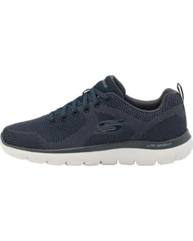 SKECHERS SNEAKERS 232057-NVY UOMO BLU NAVY TEXTILE-TRIM