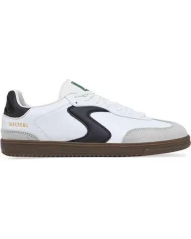 SKECHERS ZAPATILLAS 254150-WBK HOMBRE DURALEATHER SUEDE WHITE DURALEATHER-SUEDE^-BLACK TRIM