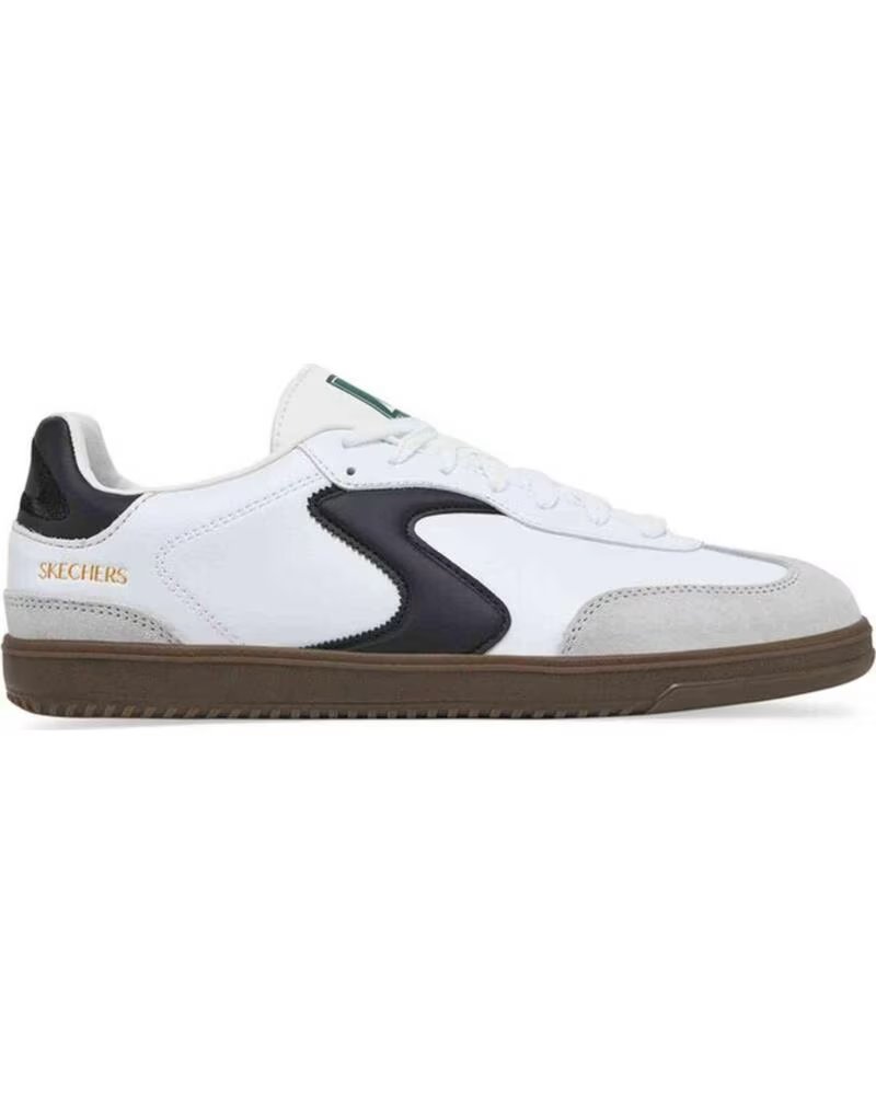 SKECHERS ZAPATILLAS 254150-WBK HOMBRE DURALEATHER SUEDE WHITE DURALEATHER-SUEDE^-BLACK TRIM