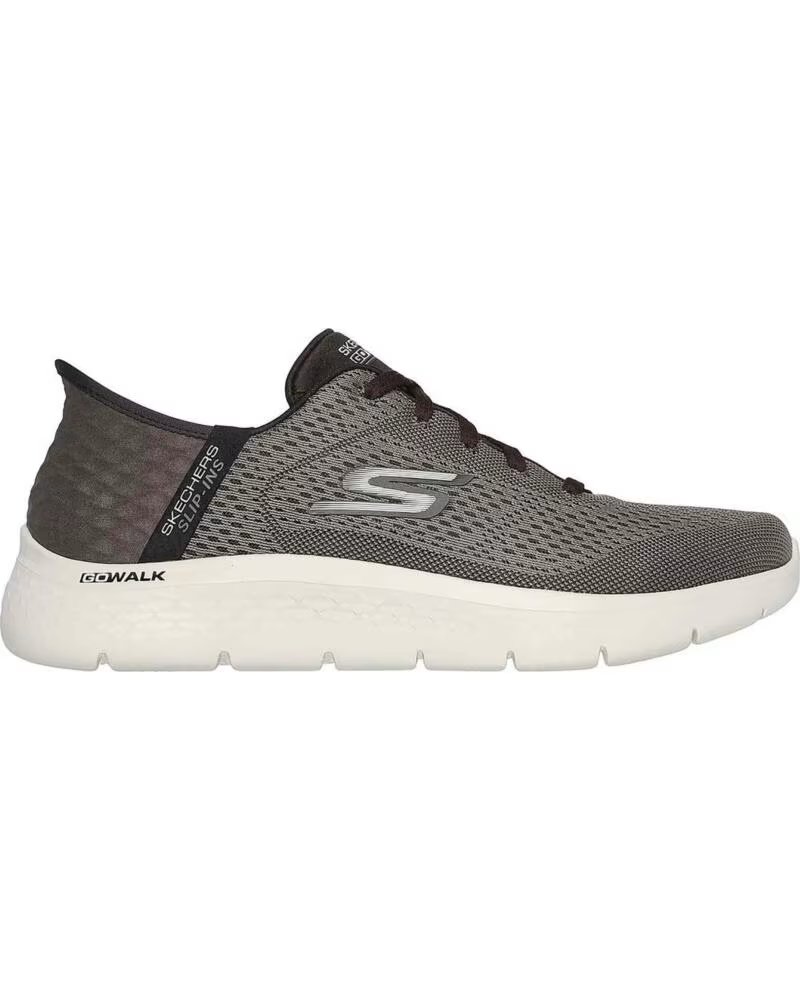 SKECHERS SCARPE GOWALK 216505-BRN UOMO MARRONE BROWN TEXTILE-SYNTHETIC
