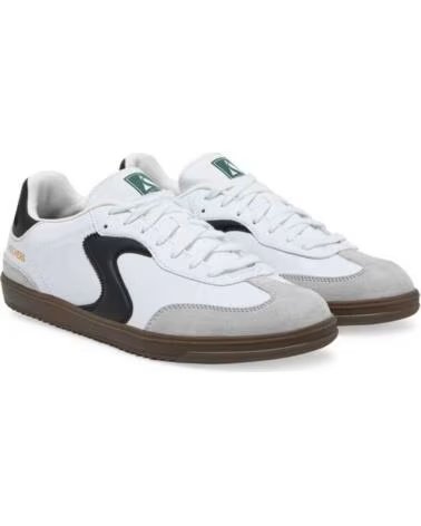 SKECHERS ZAPATILLAS 254150-WBK HOMBRE DURALEATHER SUEDE WHITE DURALEATHER-SUEDE^-BLACK TRIM