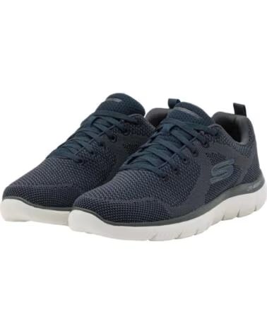 SKECHERS SNEAKERS 232057-NVY UOMO BLU NAVY TEXTILE-TRIM