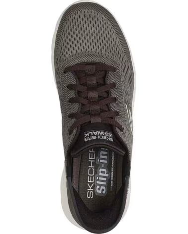 SKECHERS SCARPE GOWALK 216505-BRN UOMO MARRONE BROWN TEXTILE-SYNTHETIC