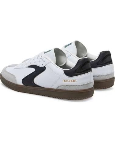 SKECHERS ZAPATILLAS 254150-WBK HOMBRE DURALEATHER SUEDE WHITE DURALEATHER-SUEDE^-BLACK TRIM