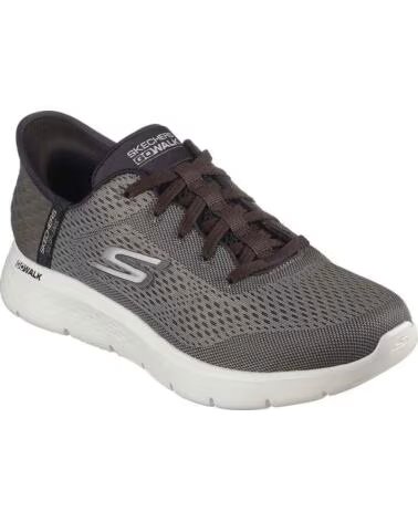 SKECHERS SCARPE GOWALK 216505-BRN UOMO MARRONE BROWN TEXTILE-SYNTHETIC