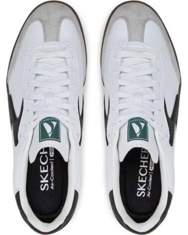SKECHERS ZAPATILLAS 254150-WBK HOMBRE DURALEATHER SUEDE WHITE DURALEATHER-SUEDE^-BLACK TRIM