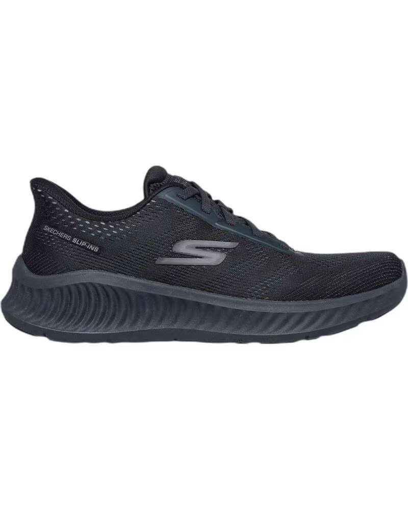 SKECHERS SNEAKERS 216375BBK UOMO NERO BLACK TEXTILE-SYNTHETIC