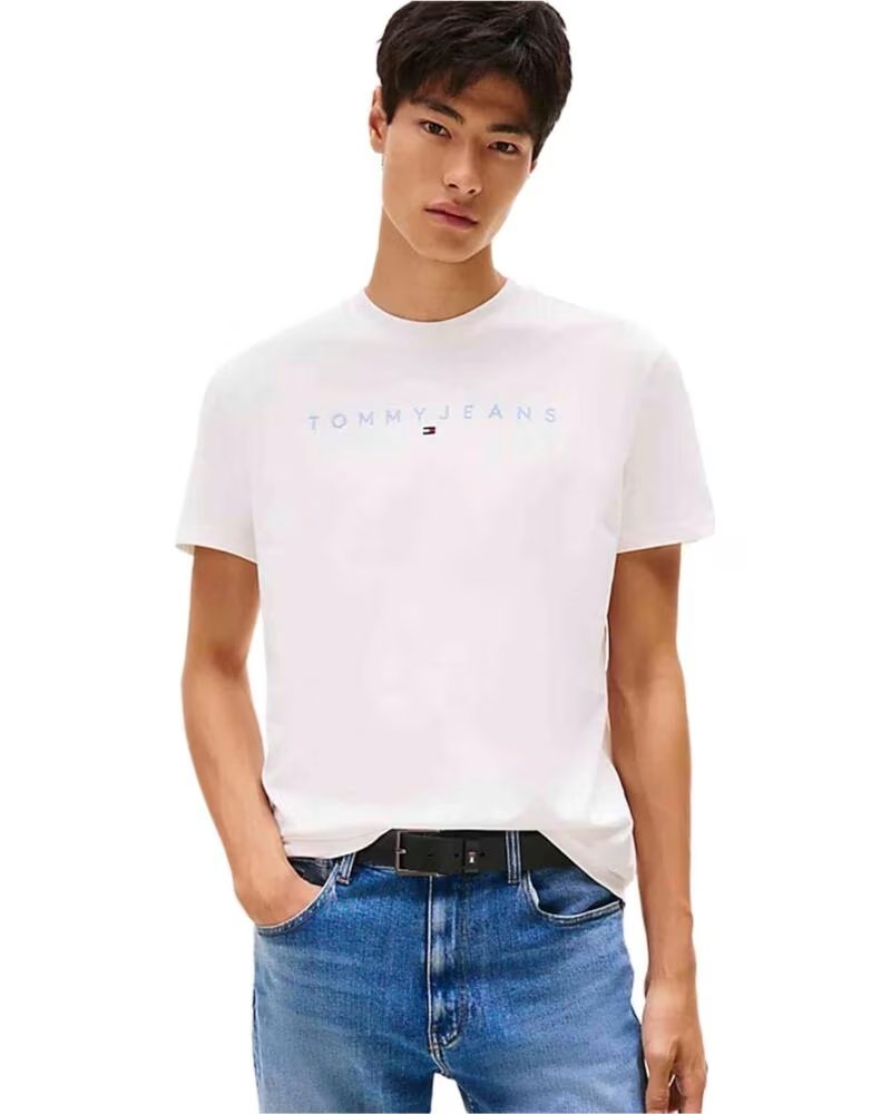 TOMMY HILFIGER CAMISETA DM0DM207440K5 DE MANGA CORTA BLANCO