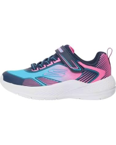SKECHERS TÊNIS 303657L-NVMT PARA CRIANÇAS, DESIGN MULTICOLORIDO EM MALHA E SINTÉTICO NAVY PU-MULTI MESH