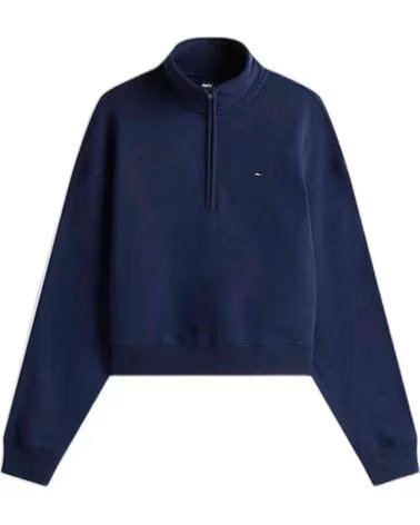 TOMMY HILFIGER FELPA DW0DW21589C1G CON MEZZA ZIP BLUE