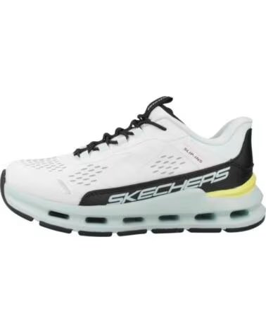 SKECHERS ZAPATILLAS 303654L-WBTQ EN BLANCO PARA NINOS UNISEX WHITE SYNTHETIC-BLACK-TURQUOISE TRIM