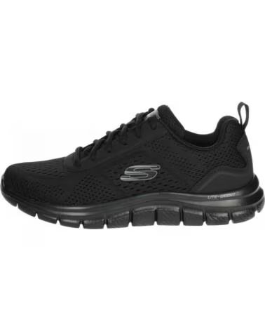 SKECHERS SNEAKERS 232758-BLK DA UOMO, MESH TRASPIRANTE BLACK MESH-SYNTHETIC