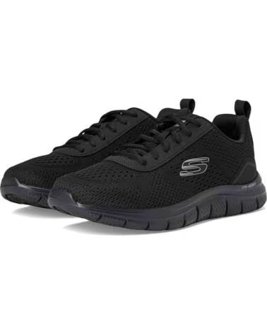 SKECHERS SNEAKERS 232758-BLK DA UOMO, MESH TRASPIRANTE BLACK MESH-SYNTHETIC
