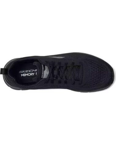 SKECHERS SNEAKERS 232758-BLK DA UOMO, MESH TRASPIRANTE BLACK MESH-SYNTHETIC