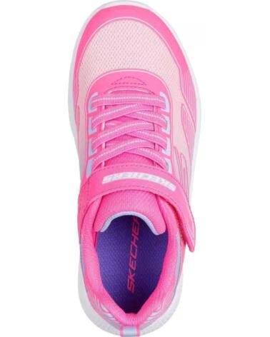 SKECHERS ZAPATILLAS 303657L-HPMT EN ROSA PARA NINAS HOT PINK PU-MULTI MESH