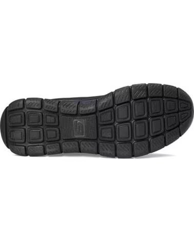 SKECHERS SNEAKERS 232758-BLK DA UOMO, MESH TRASPIRANTE BLACK MESH-SYNTHETIC