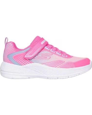 SKECHERS ZAPATILLAS 303657L-HPMT EN ROSA PARA NINAS HOT PINK PU-MULTI MESH