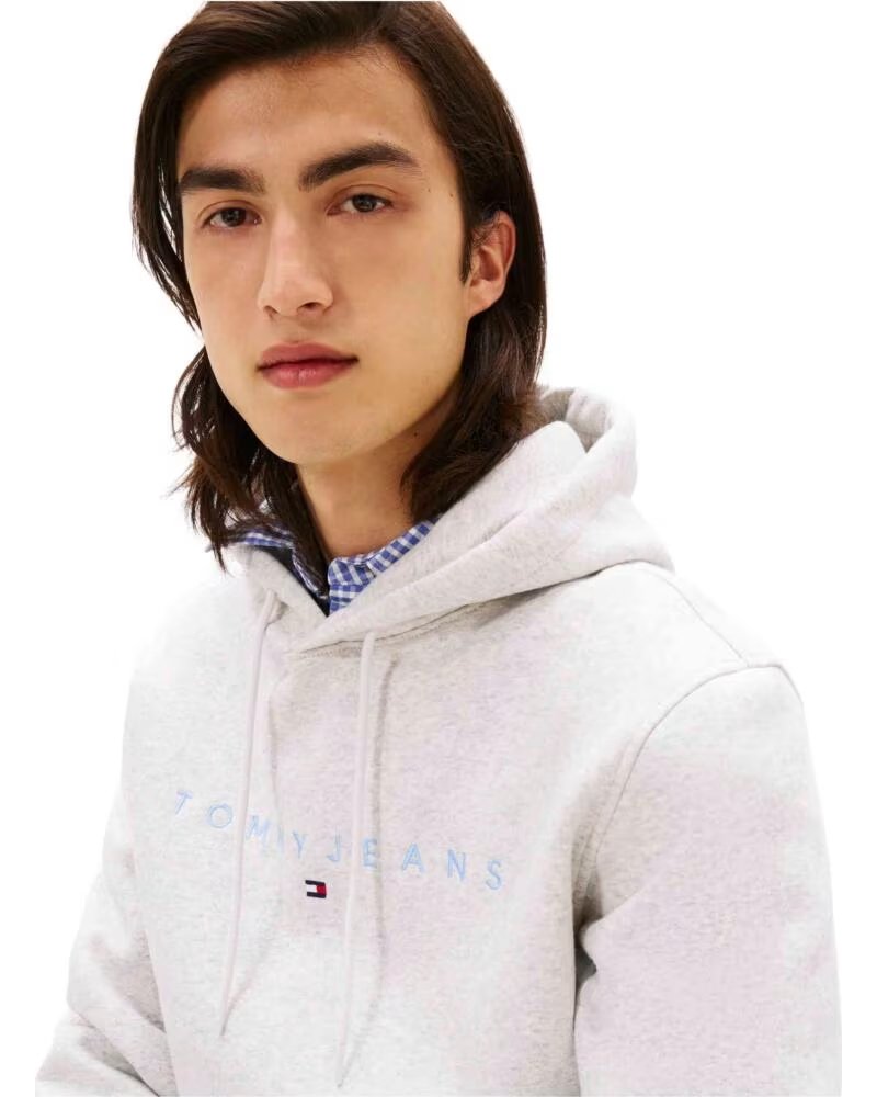 TOMMY HILFIGER FELPA CON CAPPUCCIO DM0DM20746P09 LT GREY HTR MULTI