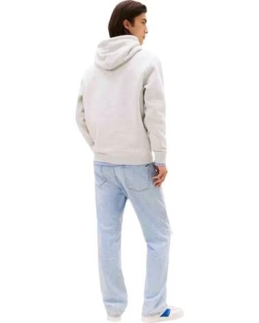 TOMMY HILFIGER FELPA CON CAPPUCCIO DM0DM20746P09 LT GREY HTR MULTI