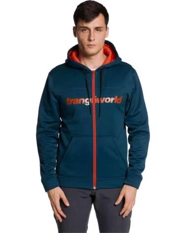 TRANGOWORLD FELPA CON CAPPUCCIO PC010488-53P BLU MARINO
