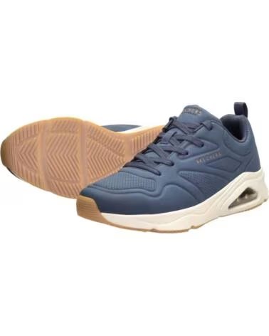 SKECHERS SNEAKERS 183090-NVY DA UOMO IN DURALEATHER E MESH NAVY