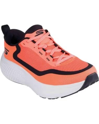 SKECHERS SNEAKERS 246086-RDBK DONNA ARANCIONE RED TEXTILE-BLACK-WHITE TRIM