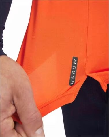 UNDER ARMOUR T-SHIRT SPORTIVA 1383973-844 RUSH DA UOMO ORANGE