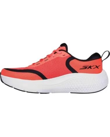 SKECHERS SNEAKERS 246086-RDBK DONNA ARANCIONE RED TEXTILE-BLACK-WHITE TRIM