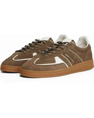 TOMMY JEANS SNEAKER EN0EN02838-RBM IN CAMOSCIO DA UOMO MARRóN