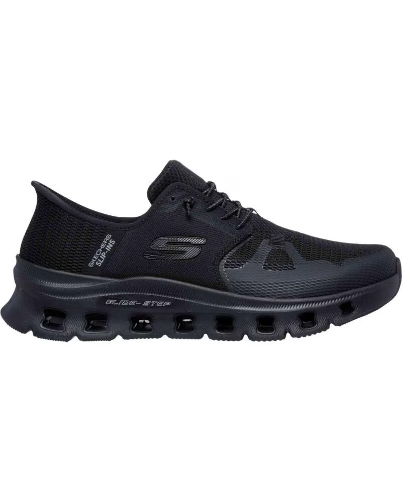 SKECHERS SCARPE 232930-OLBK GLIDE-STEP SLIP-INS DA UOMO OLIVE MESH-HOTMELT-BLACK TRIM