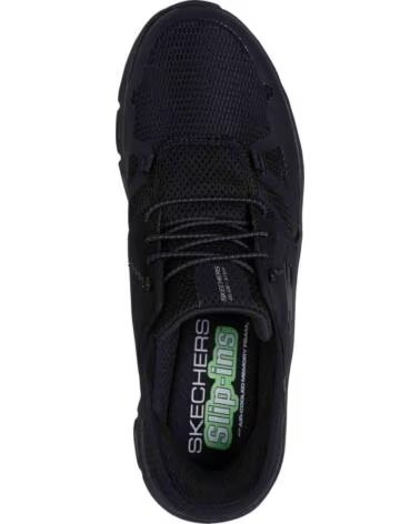 SKECHERS SCARPE 232930-OLBK GLIDE-STEP SLIP-INS DA UOMO OLIVE MESH-HOTMELT-BLACK TRIM