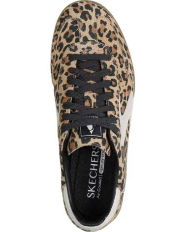 SKECHERS ZAPATILLAS 185356-LPD ESTAMPADO LEOPARDO PARA MUJER LEOPARD LEATHER-TRIM