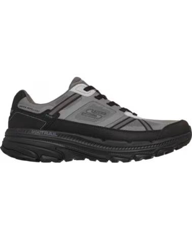 SKECHERS ZAPATILLAS DE RUNNING 237920-GYMT PARA HOMBRE GRAY LEATHER-TEXTILE-MULTI TRIM